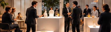 Brand activation με καλεσμένους γύρω από εκθετήρια προϊόντων